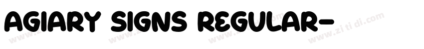 Agiary Signs Regular字体转换
